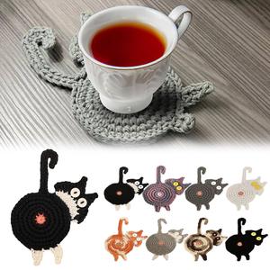Posavasos para trasero de gato, posavasos para taza de café y té, posavasos duraderos resistentes al calor, alfombrilla para mesa, decoración del hogar, Posavasos - Product Image 2