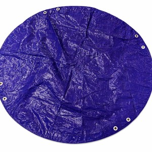 Round PE Pool Cover 65g Blue Black Durable <b>Waterproof</b> <b>Sunscreen</b> Dustproof Outdoor Use - Product Image 1