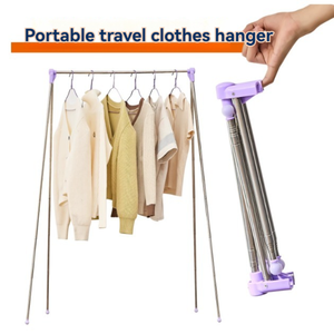 Tendedero <span class=keywords><strong>de</strong></span> Ropa Plegable Telescópico <span class=keywords><strong>de</strong></span> Acero Inoxidable Portátil para Hotel y Viajes - Product Image 1
