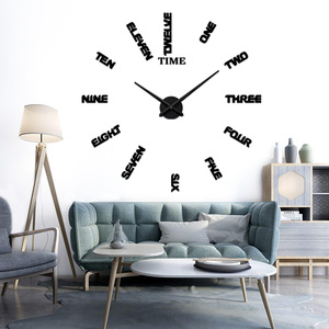 Aguja <span class=keywords><strong>de</strong></span> cuarzo para decoración del hogar, pegatina <span class=keywords><strong>de</strong></span> espejo acrílico <span class=keywords><strong>adhesivo</strong></span> 3D DIY, <span class=keywords><strong>reloj</strong></span> <span class=keywords><strong>de</strong></span> <span class=keywords><strong>pared</strong></span>, 17-47 pulgadas - Product Image 1