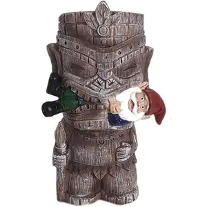 Tượng Thần Lùn Tiki And A Gnome Garden Tượng Điêu Khắc Cho Sân, Sân Hoặc Bãi Cỏ