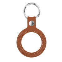Juego de llaveros con moneda conmemorativa de cuero, llavero circular para guardar insignias conmemorativas