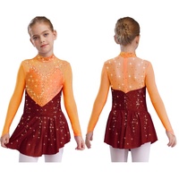 Costume de danse de scène contemporaine pour enfants de 6 à 16 ans, vêtements d'entraînement pour filles, robes de danse lyrique de patinage artistique