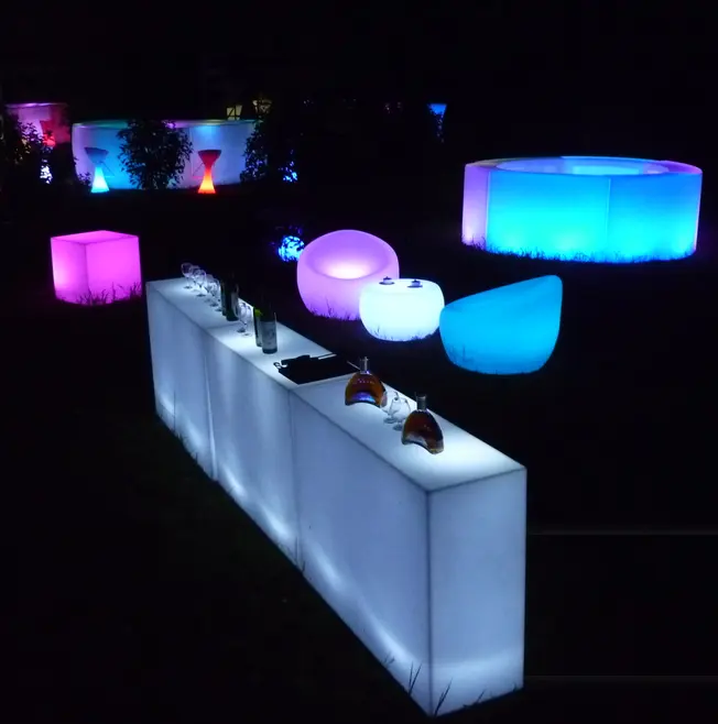 Luxury LED Bar Counter Small Reception Desk for Night Club