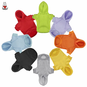 코튼 강아지 후드티 단색 맞춤형 스웨트셔츠 통기성 및 세탁 가능 반려 동물 의류 - Product Image 6