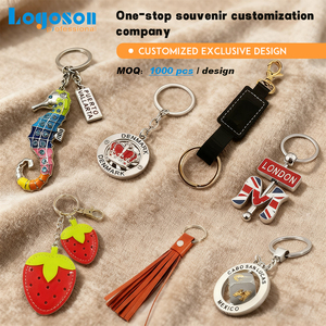 LLavero de oso pardo de dibujos animados personalizado de fábrica, llavero de cuero PU 2D bonito con aleación de <span class=keywords><strong>Metal</strong></span>, regalo de aleación de Zinc y Zinc para amantes de los animales - Product Image 5