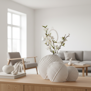 Meiyu उच्च गुणवत्ता वाले पत्ती के गहने थोक आधुनिक सरल सफेद रंग के रस से हाथ से चित्रित हस्तनिर्मित हस्तकला शादी जन्मदिन - Product Image 6