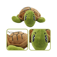 Porte-clés tortue animal océanique en peluche de 10cm de couleurs multiples Vente en gros Pas cher Peluche tortue animal de mer
