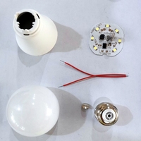 Cina Menyediakan Lampu LED DOB Chip SMD2835 dengan Basis B22/E27 7W 9W Bahan Baku Casing Aluminium Penutup PC Suku Cadang Lampu LED Skd