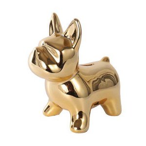 Hucha de perro personalizada pintura de cerámica caja de monedas bonita blanca caja de ahorro de dinero promocional para niños - Product Image 3