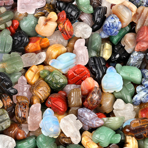 รูปปั้นเต่าคริสตัลอาเกตธรรมชาติขนาดเล็ก ของตกแต่งบ้าน รูปแกะสลักจากหินขนาดเล็ก - Product Image 3