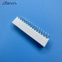 Conector PCB JST Compatible PH-14A (Blanco) de 2.0mm y 14 Pines, Adaptador de Cable a Placa, Montaje en Placa, Latón con Recubrimiento de Estaño, 2A