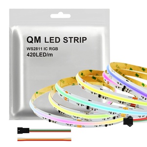 Waterproof Rgb Cob <strong>Led</strong> <strong>Strip</strong> 3Mm <strong>Led</strong> <strong>Strip</strong> Lights System Usb Power 12 Volts <strong>Led</strong> <strong>Strip</strong> Waterproof With <strong>Adapter</strong> 30 Degree Lens - Product Image 2