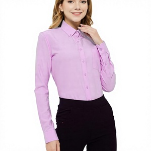 Camisa Oxford de Manga Larga para Mujer, Corte Clásico, Uniforme de Oficina para Otoño, 100% Algodón, Cuello con Botones - Product Image 5