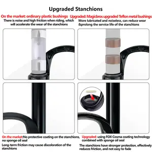 32MM Stanchions Travel 120mm QR 9*100mm MTB Double Air Chamber Air Suspension 26 27.5 29 Mountain Bike Bicycle Fork