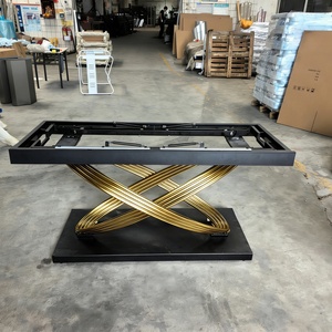 Heavy Duty Polished Stainless Steel <strong>Extendable</strong> Dining <strong>Table</strong> Base X Cross <strong>Table</strong> <strong>Legs</strong> for Home and Hotel Dining Room - Product Image 1