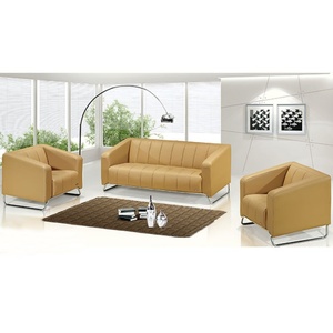 Ensemble de canapés de bureau en cuir personnalisé 2019, confortable, en cuir PU noir, canapé de bureau une place - Product Image 5