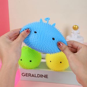 Hot Sale TPR Luminous Cuties Stress Relief Puffer Flashing Bouncy Spiky <b>Ball</b> <b>Squeeze</b> Decompression Toys for Kids Boys and Girls - Product Image 5