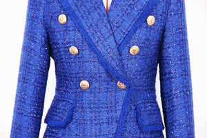 <span class=keywords><strong>BLAZER</strong></span> wol ramping untuk wanita, jaket setelan baru semua cocok, jaket wol pinggiran berumbai, atasan modis musim semi dan musim gugur untuk wanita - Product Image 4