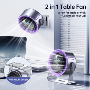 Ventilador USB de Escritorio en Oferta, Recargable de 5000mAh, con Control Táctil, Ultra Silencioso, Ajustable, para Oficina, Hogar, Exteriores, Plástico, para Auto - Product Image 5
