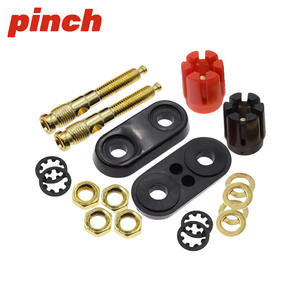 Dual Speaker Connector 4mm Banana Plugs Red And Black Panel <b>Mount</b> Terminal <b>Block</b> - Product Image 4