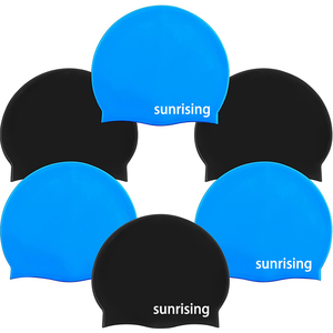 Gorros de baño impermeables con diseño ergonómico 3D, gorros de natación Unisex <span class=keywords><strong>para</strong></span> adultos, <span class=keywords><strong>gorro</strong></span> de natación de silicona <span class=keywords><strong>para</strong></span> hombres y mujeres <span class=keywords><strong>para</strong></span> cabello corto y largo - Product Image 4