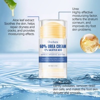 Stick exfoliant naturel pour les pieds avec huile de jojoba et d'avocat - Baume hydratant à 60% d'urée pour les talons gercés - Marque privée