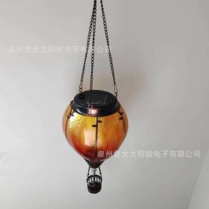 Solar Powered Flame Hot Air <b>Balloon</b> Lamp Glass Outdoor Garden <b>Decorative</b> Light - Product Image 2