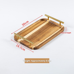 Plateau <span class=keywords><strong>de</strong></span> service rectangulaire classique en <span class=keywords><strong>bois</strong></span> <span class=keywords><strong>de</strong></span> cyprès écologique personnalisé pour les fêtes, sushis, fromages, desserts, thé, café, avec logo - Product Image 4