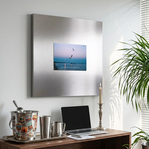 Cuadro Magnético Cuadrado de Acero Inoxidable <span class=keywords><strong>Estilo</strong></span> <span class=keywords><strong>Bauhaus</strong></span> para Colgar en la Pared, Decoración para Sala de Estar, Comedor, Dormitorio, Estudio, Entrada - Product Image 1