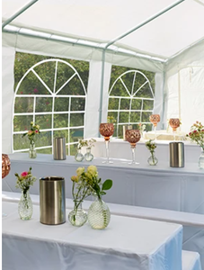 TUOYE Custom 5X 10m telaio in acciaio esterno grande tettoia per tettoia nuova in ferro per eventi di nozze copertura della festa trattata a pressione natura - Product Image 6