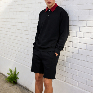 <span class=keywords><strong>Felpa</strong></span> <span class=keywords><strong>con</strong></span> Logo Personalizzato Venduta Direttamente dalla Fabbrica, <span class=keywords><strong>Felpa</strong></span> <span class=keywords><strong>Polo</strong></span> 320GSM in Misto Cotone <span class=keywords><strong>con</strong></span> Colletto a <span class=keywords><strong>Polo</strong></span> per Uomo - Product Image 3