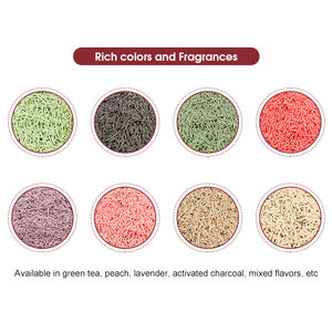 Hersteller OEM Premium Easy Clean Pflanze Katzen sand Duft Eco Clean Streifen form Starke Klumpen Tofu Katzenstreu Lavendel - Product Image 3