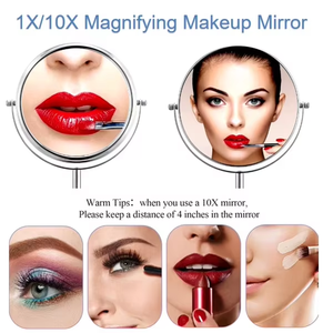 1X/10x Magnifying gương trang điểm 8 inch lớn bảng gương với đứng cá nhân trang điểm gương với độ phóng đại - Product Image 5