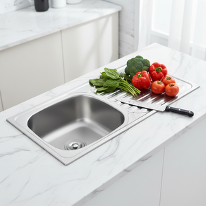 Grifo de Cocina <span class=keywords><strong>HG400</strong></span> Moderno, Diseño Industrial, de un Solo Tazón Cuadrado, Superficie Pulida/Cepillada, Válvula de Acero Inoxidable, Montaje en Pared - Product Image 2