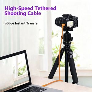 Cavo di collegamento USB-C a USB-C a 90 gradi per riprese online, 3m 5m 10m, per fotocamere Canon EOS R RP Nikon Z7 Sony A7m3 R3 - Product Image 4