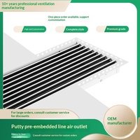 Rejilla de Plástico Ajustable, Apta para Salidas de Aire de Retorno y Suministro de HVAC en Techo, con Diseño de Ranura Lineal y Marco Oculto