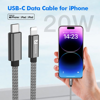 Certifié MFi USB A C Nylon Tressé PD 18W 20W 30W Type C Usb Câble de Charge Rapide Câbles de Données Pour iPhone vers Ordinateur Portable