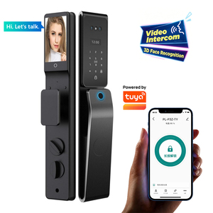 Serrure <span class=keywords><strong>de</strong></span> porte intelligente avec reconnaissance faciale, étanche IP66, interphone vidéo, <span class=keywords><strong>WiFi</strong></span>, application Tuya, contrôle à distance, serrure biométrique à empreintes digitales - Product Image 1