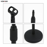 Support de microphone de bureau en gros, hauteur réglable, base ronde, pour réunions en ligne