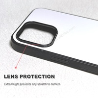 Coque de téléphone à sublimation 2D, coque de téléphone vierge pour presse à chaud avec plaque métallique imprimée pour iPhone 13 Pro Max, TPU PC antidérapant