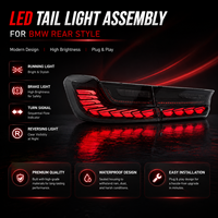 Feux arrière à LED BK pour BMW Série 3 G20 G28 2019-2023, barre lumineuse pleine largeur effet écailles de dragon, clignotants séquentiels, Plug & Play