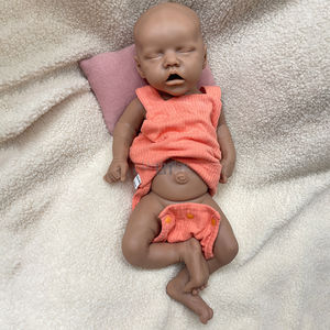 Muñeca Reborn de Silicona de 45 cm, Sin Pintar, con Peso, Cuerpo Completo, Silicona, Bebé Niñ<span class=keywords><strong>a</strong></span> Durmiendo, Regalo para Recién Nacidos - Product Image 6