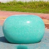 Sculpture de donut rose F005 avec empreinte de morsure et glaçure coulante, idéale pour la décoration intérieure et extérieure, adaptée à la sculpture