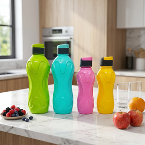 1000ml Half Gallon Transparent Plastic Sports Water Bottle <b>Straw</b> Direct Drinking Eco-Friendly Portable Travel <b>Cup</b> for Hiking - Product Image 2