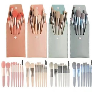 Mini 8-Piece Makeup Brush Set Synthetic Fibers Portable Travel Kit For <b>Eye</b> <b>Shadow</b> - Product Image 5