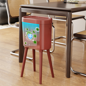Bote de Basura Moderno de Fábrica con 4 Patas y Ruedas, Tapa Abatible, PP Ecológico para Accesorios de Cocina, Hogar y Jardín - Product Image 5