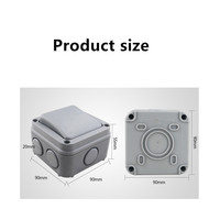 Interrupteur simple étanche IP66 20A 250V pour extérieur en ABS 1 Gang 2 voies Maison EKYK EK12