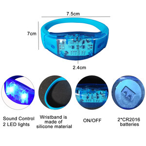 Braccialetti LED con Controllo Sonoro per Feste, Bracciali Luminosi Lampeggianti al Buio Attivati dalla Voce per Natale, Halloween, Feste di Laurea - Product Image 6