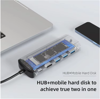 Precio bajo 6 en 1 M.2 SSD HUB USB C Dock Station con función de almacenamiento en disco USB 3,0 tipo C a HDTV Laptop para Macbook Laptop Pc